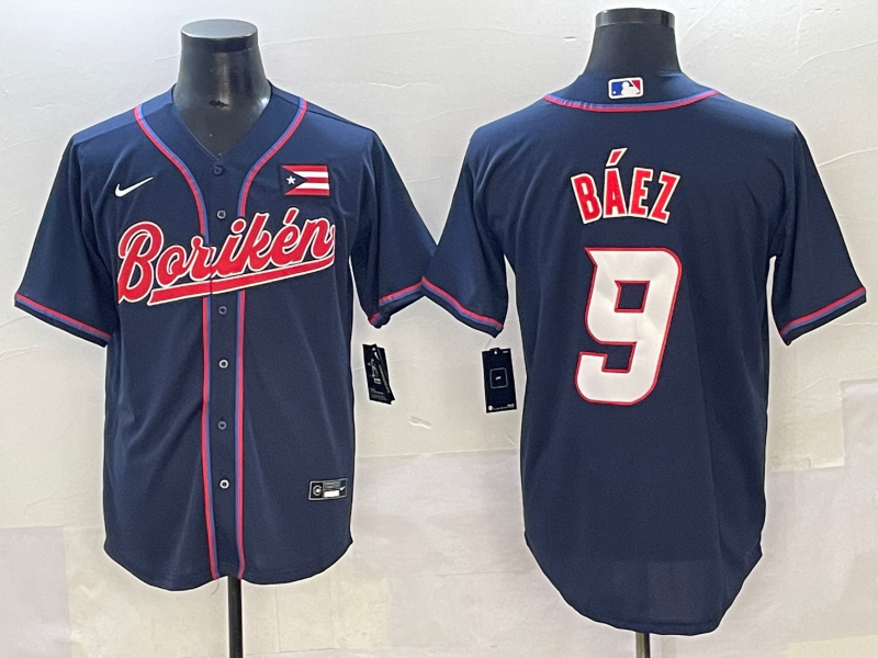 Men Houston Astros #9 Baez blue MLB Nike 2025 jersey style 2